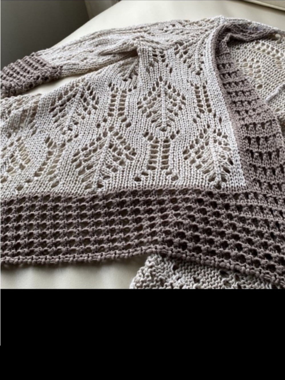 Cotton Open-Front Crochet Cardigan Sweater / shrug / wrap - Picture 9 of 16